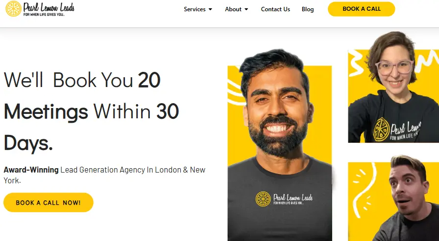 Pearl Lemon Leads homepage