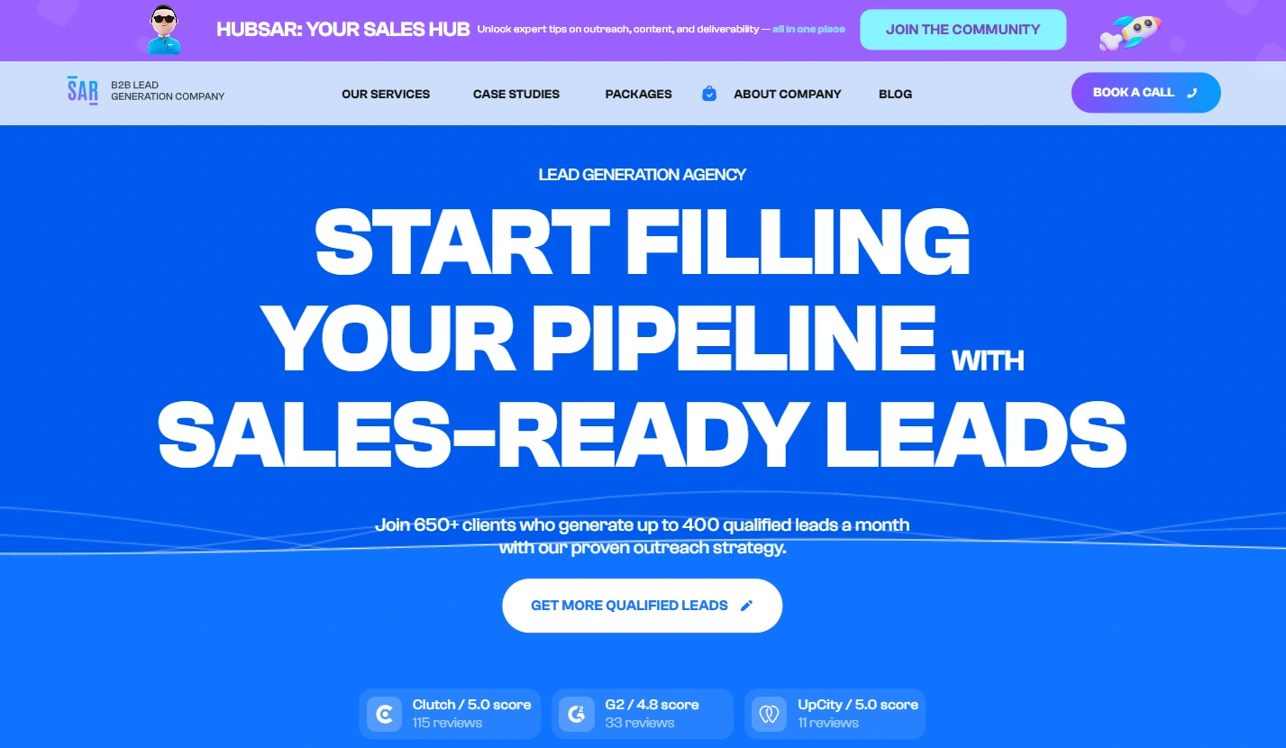 SalesAR homepage