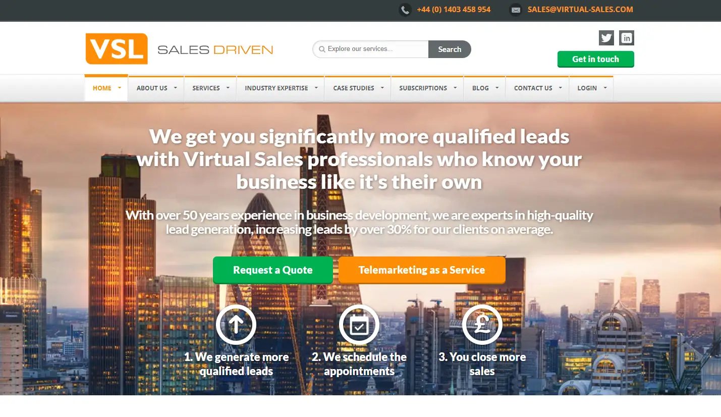 Virtual Sales Limited homepage