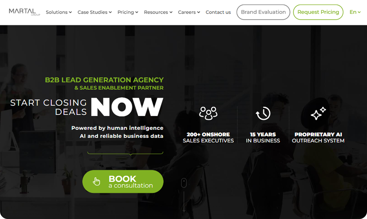 Martal Group homepage