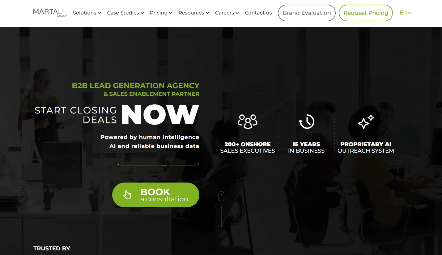 Martal Group homepage