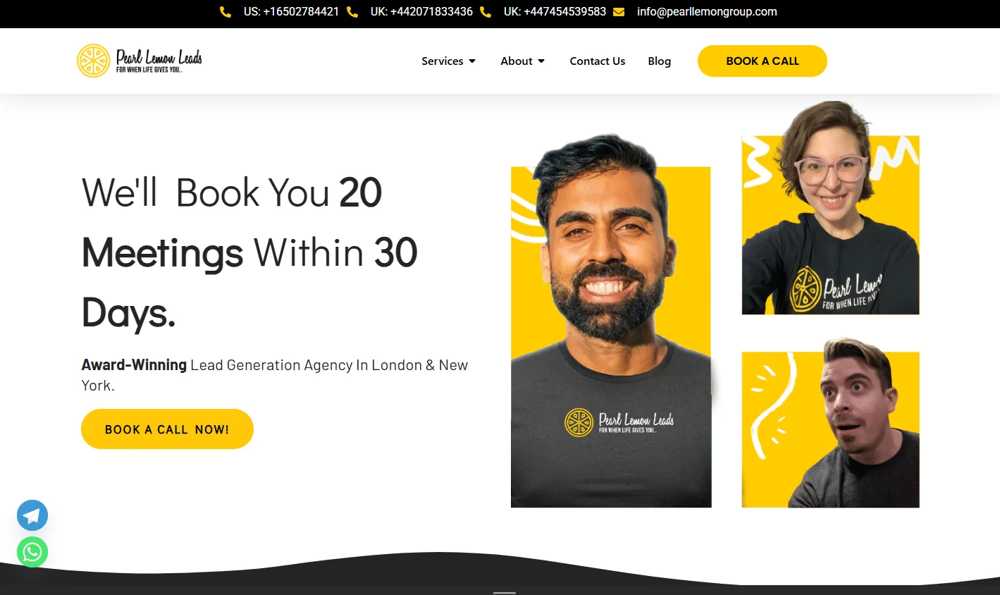 Pearl Lemon Leads homepage