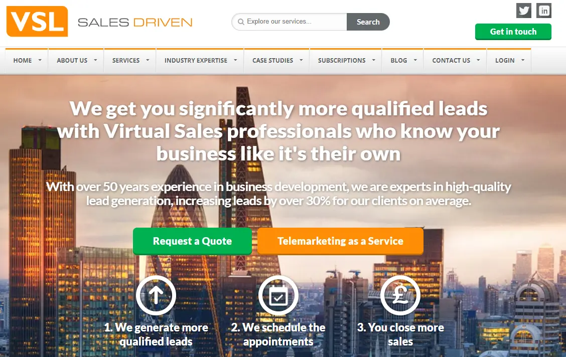 Virtual Sales Limited homepage