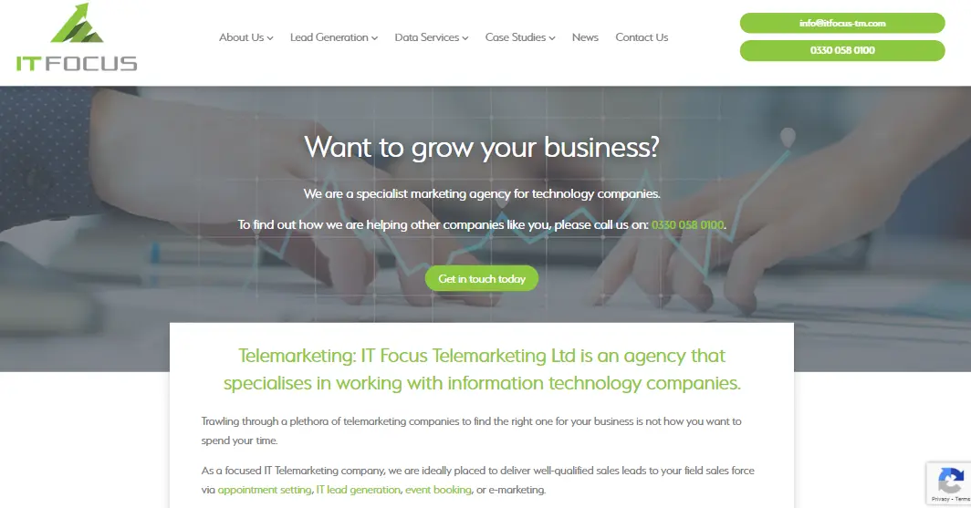 IT Focus Telemarketing Ltd homepage