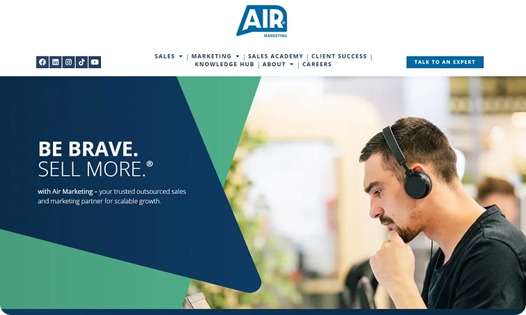 Air Marketing homepage