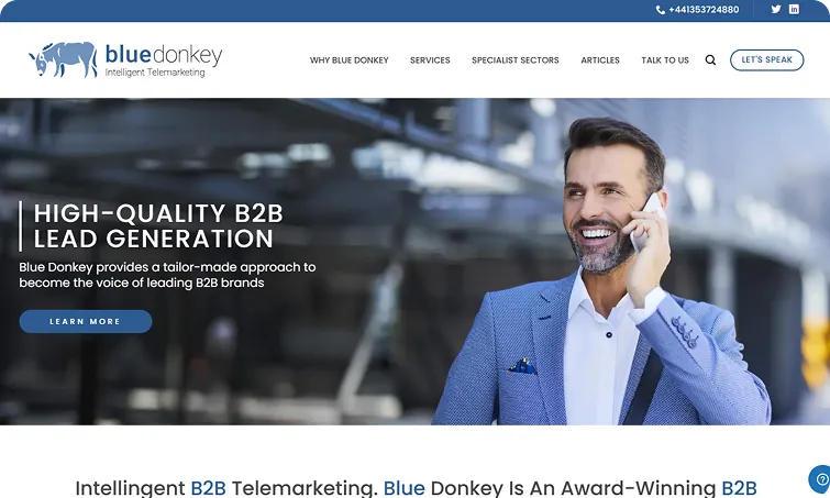 Blue Donkey homepage
